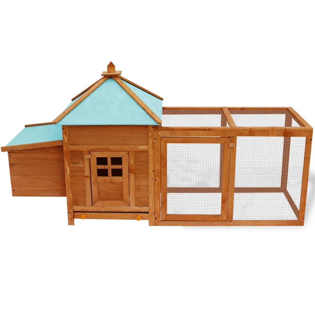 Outdoor Chicken Coop with run 74.8 x 74.8 x 40.2 in (W x L x H) Solid wood