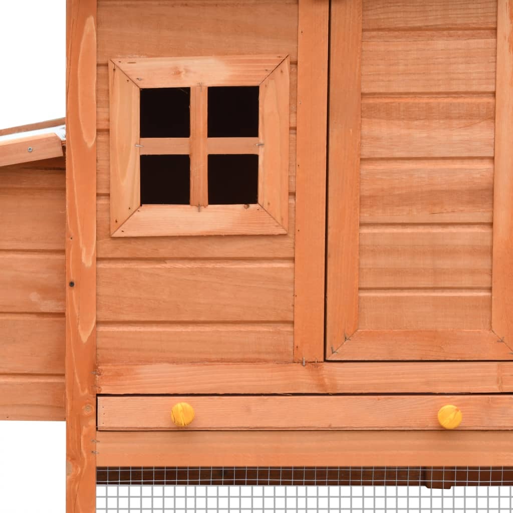 Chicken Cage Solid Pine & Fir Wood 66.9"x31.9"x43.3"