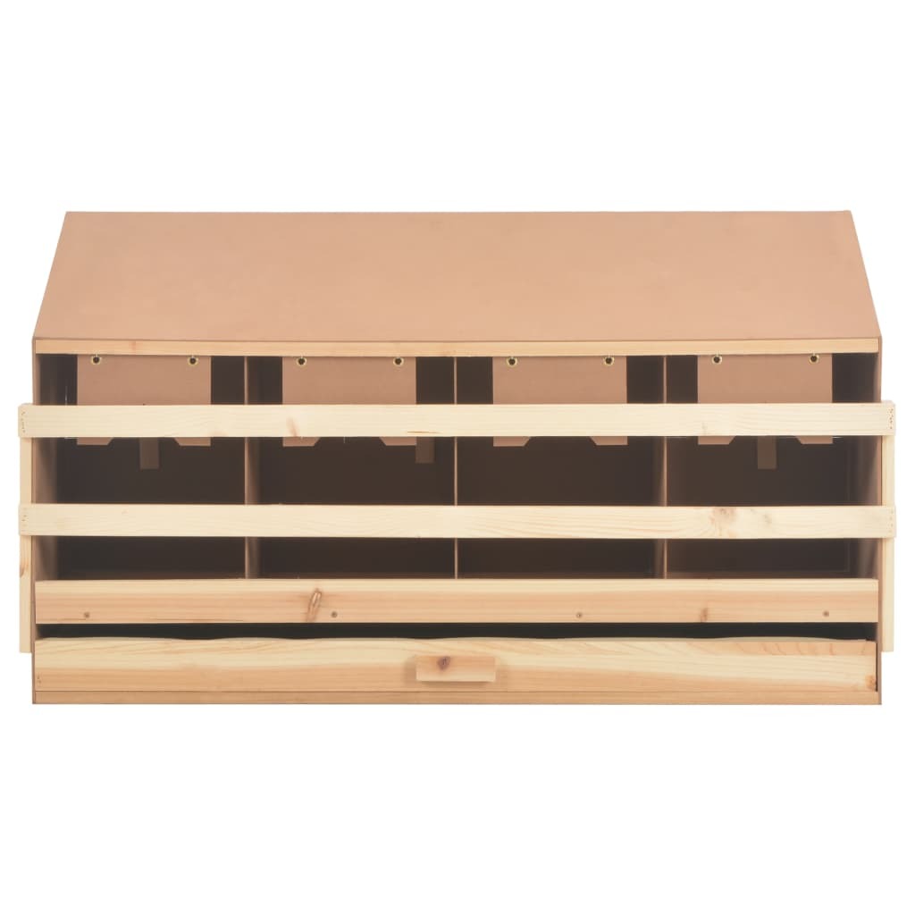 Chicken Laying Nest 4 Compartments 41.7"x15.7"x23.2" Solid Pine Wood