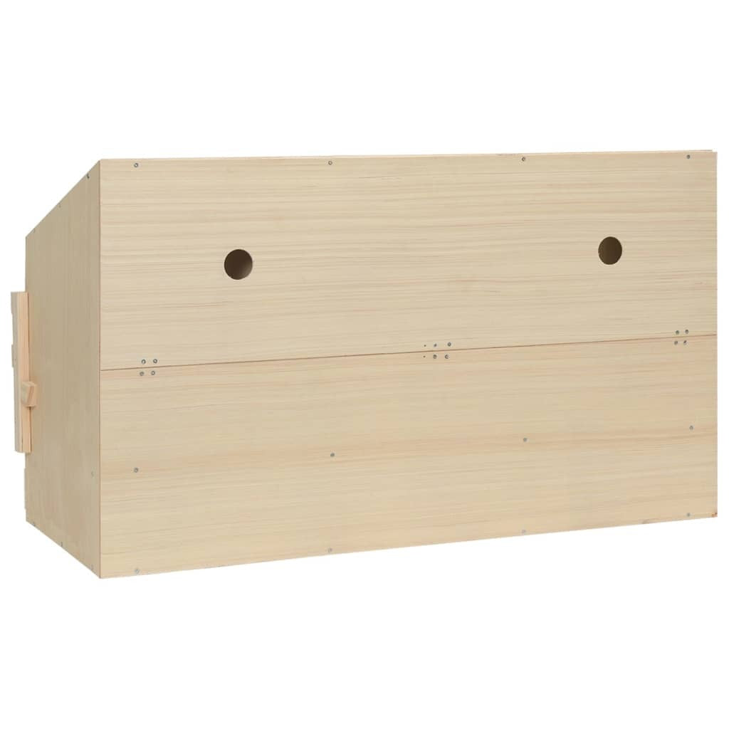 Chicken Laying Nest 4 Compartments 41.7"x15.7"x23.2" Solid Pine Wood