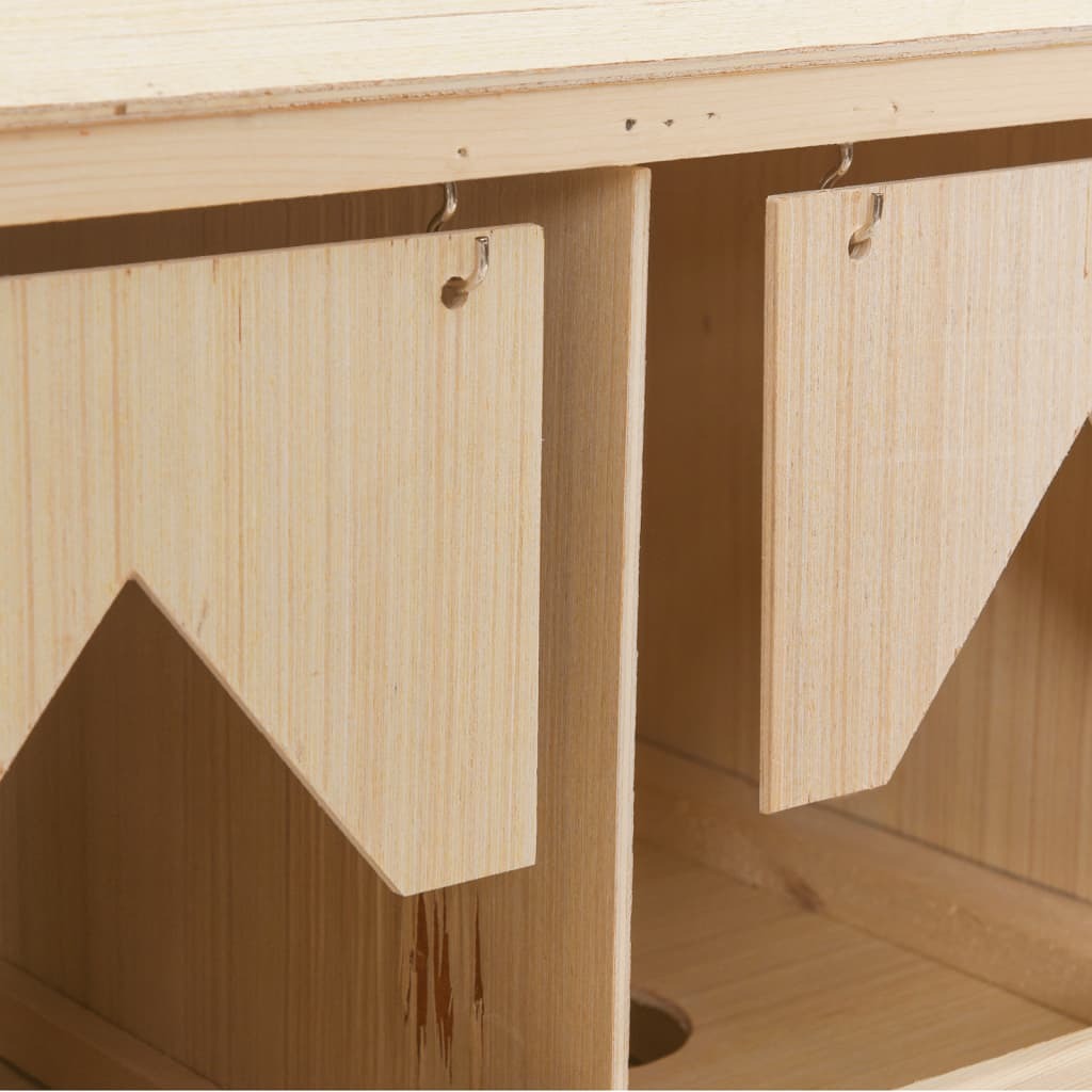 Chicken Laying Nest 4 Compartments 41.7"x15.7"x23.2" Solid Pine Wood
