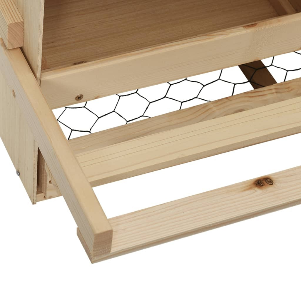 Chicken Laying Nest 4 Compartments 41.7"x15.7"x23.2" Solid Pine Wood