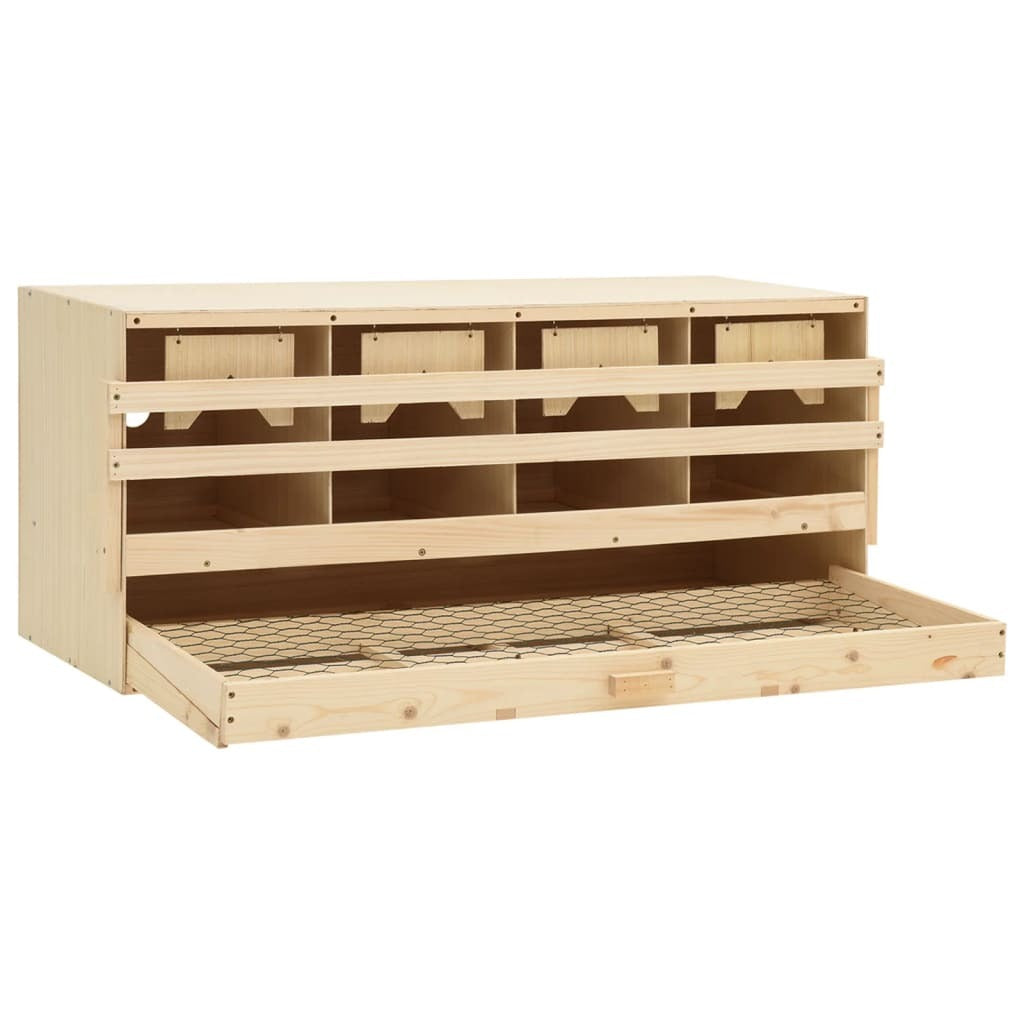 Chicken Laying Nest 4 Compartments 41.7"x15.7"x17.7" Solid Pine Wood