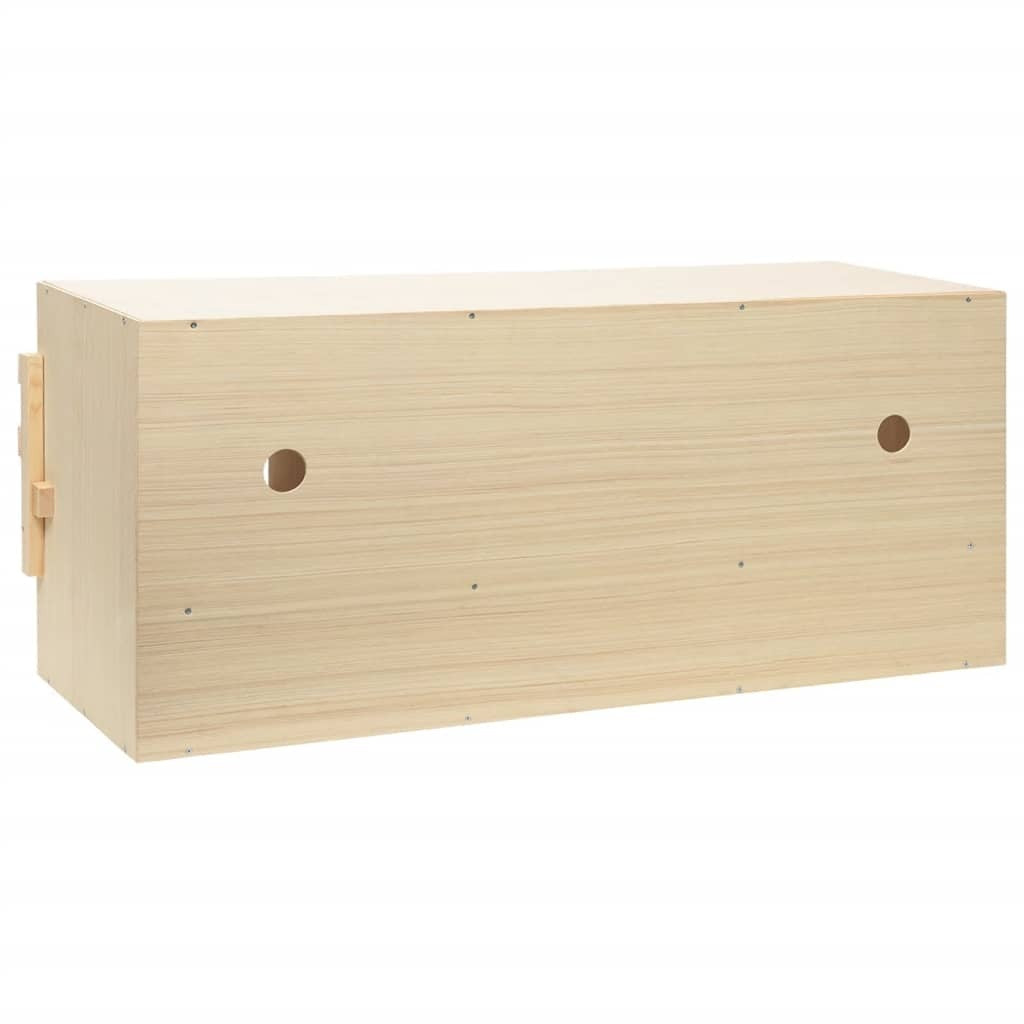 Chicken Laying Nest 4 Compartments 41.7"x15.7"x17.7" Solid Pine Wood