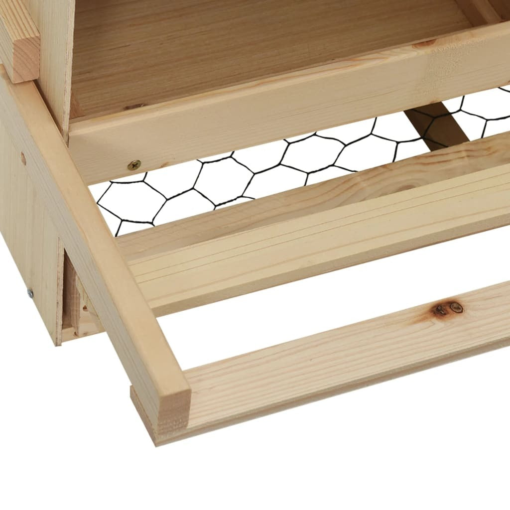 Chicken Laying Nest 4 Compartments 41.7"x15.7"x17.7" Solid Pine Wood