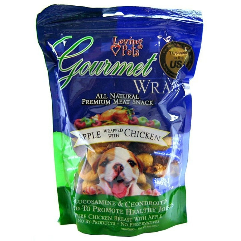 Loving Pets Gourmet Apple And Chicken Wraps 6 Oz