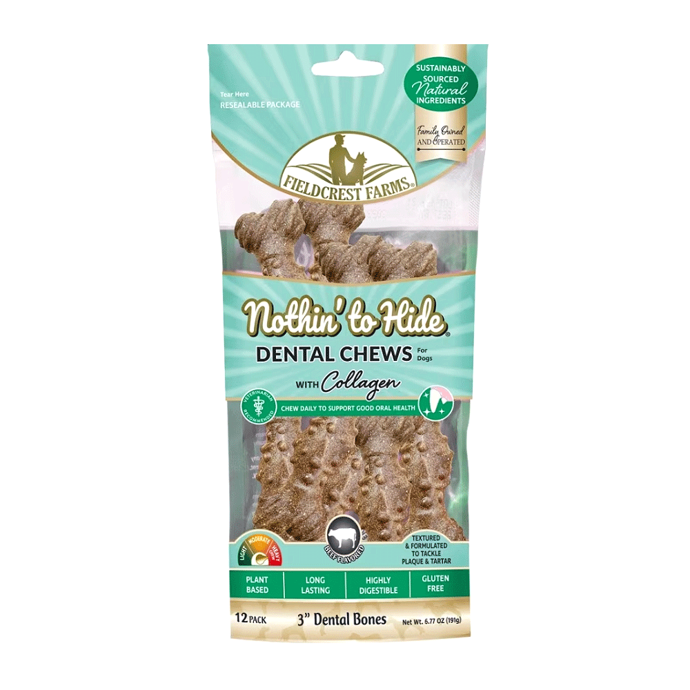FIELDCREST FARMS Nothin' To Hide Dental Bones 3 inch 12pk