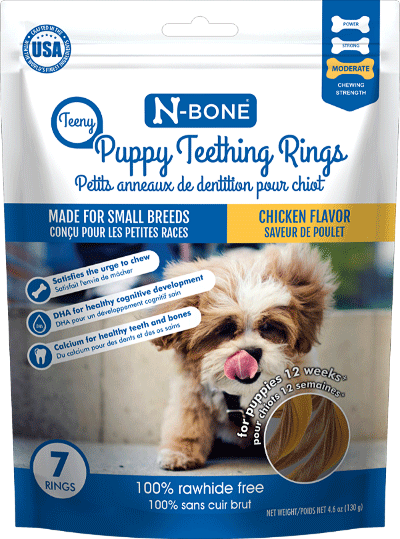 N BONE Teeny Puppy Teething Rings Chicken 7pk
