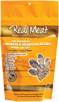 REAL MEAT Treats Chicken Venison Jerky 12oz