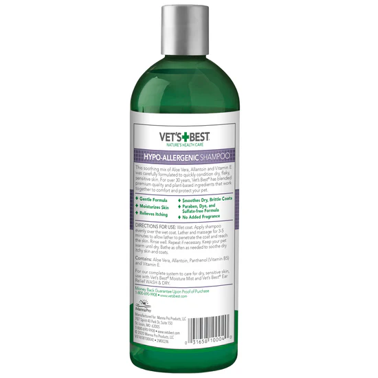VETS BEST Hypo-Allergenic Shampoo 16oz