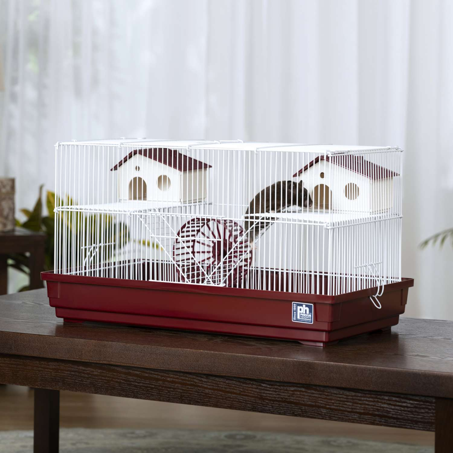Deluxe Hamster and Gerbil Cage Bordeaux Red