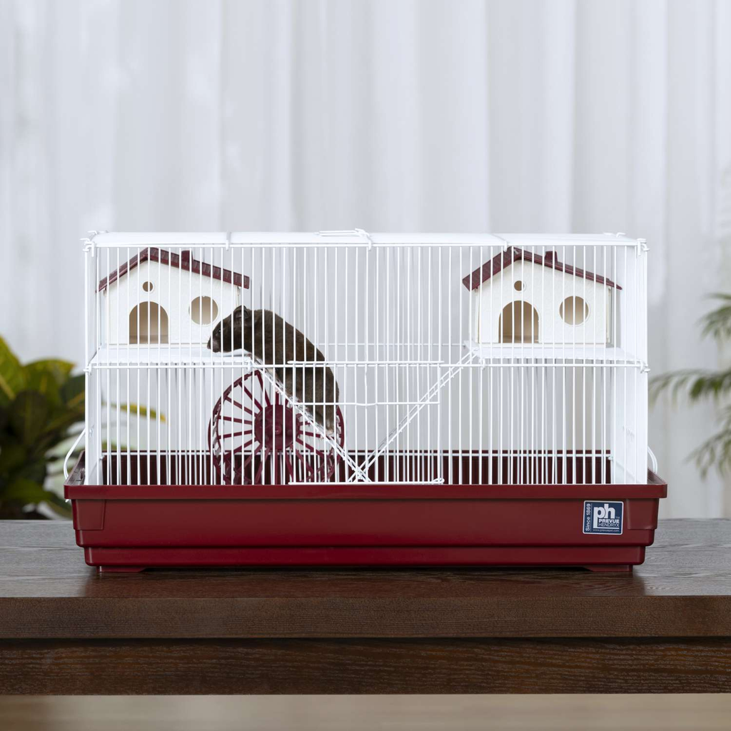 Deluxe Hamster and Gerbil Cage Bordeaux Red