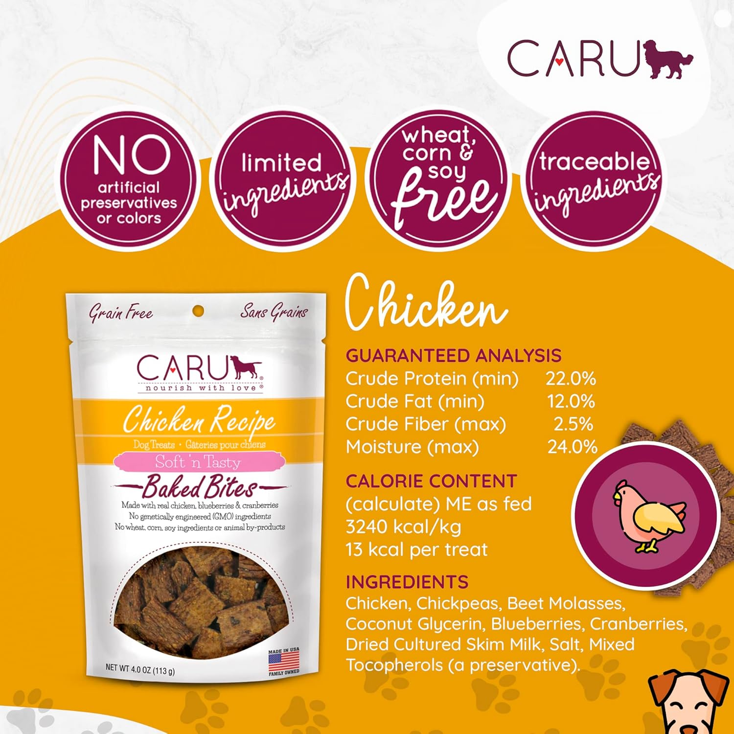 CARU Baked Bites Chicken 4oz