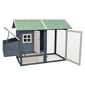 Chicken Cage Gray 66.9"x31.9"x43.3" Solid Pine & Fir Wood