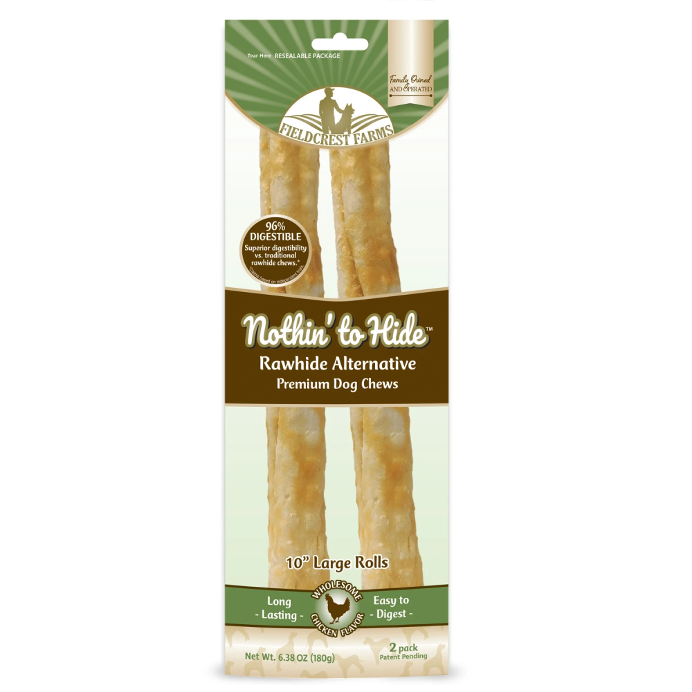 Fieldcrest Farns Nothin To Hide Large 10 inch Roll Chicken Grain Free 2pk
