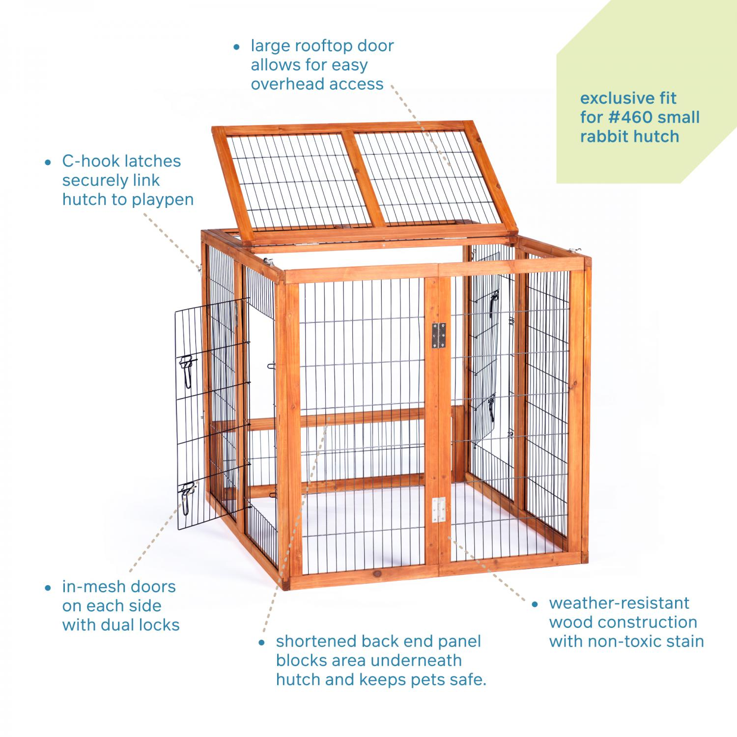 Prevue Pet Small Rabbit Playpen 460PEN Fir wood