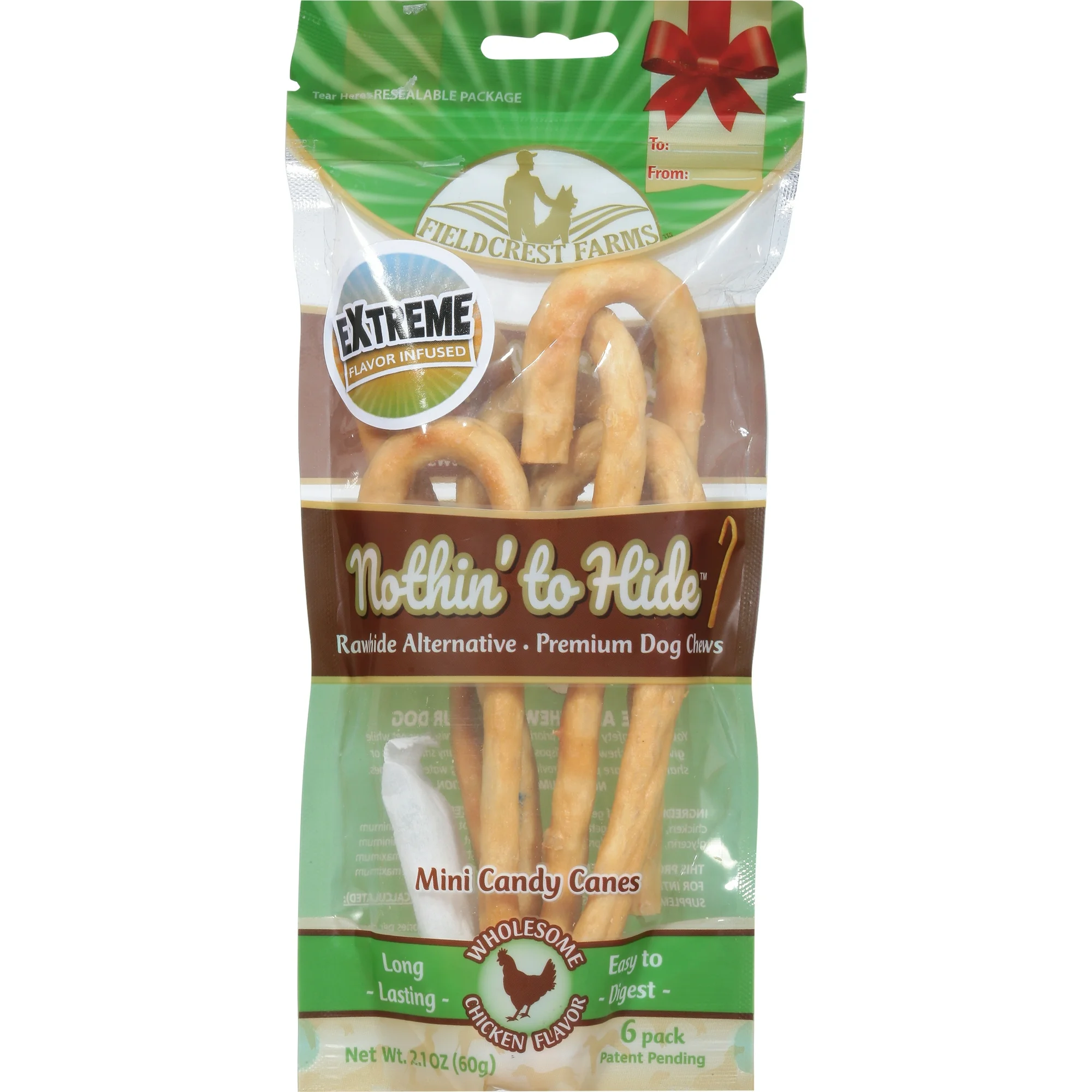 FIELDCREST FARMS Nothin To Hide Mini Candy Canes 6pk Chicken