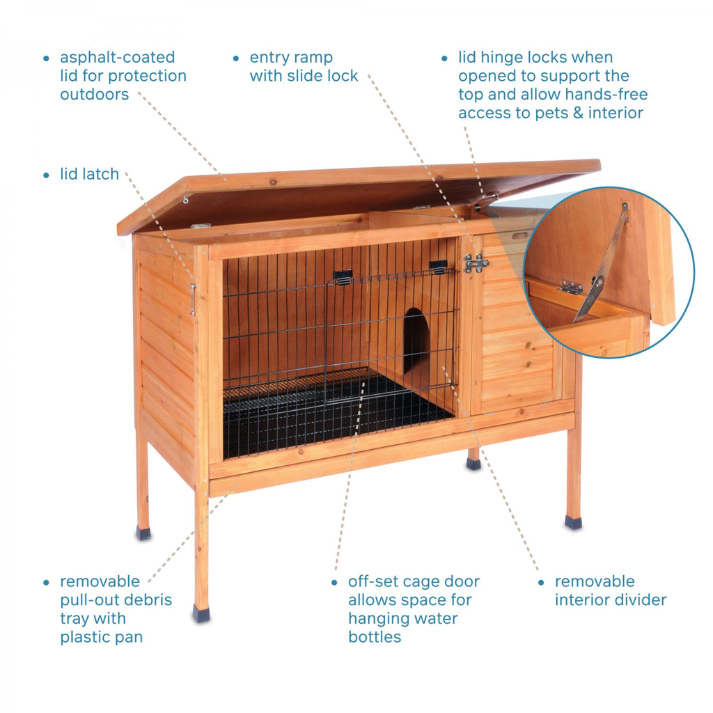 Prevue Pet Large Rabbit Breeding Hutch 461 Fir wood