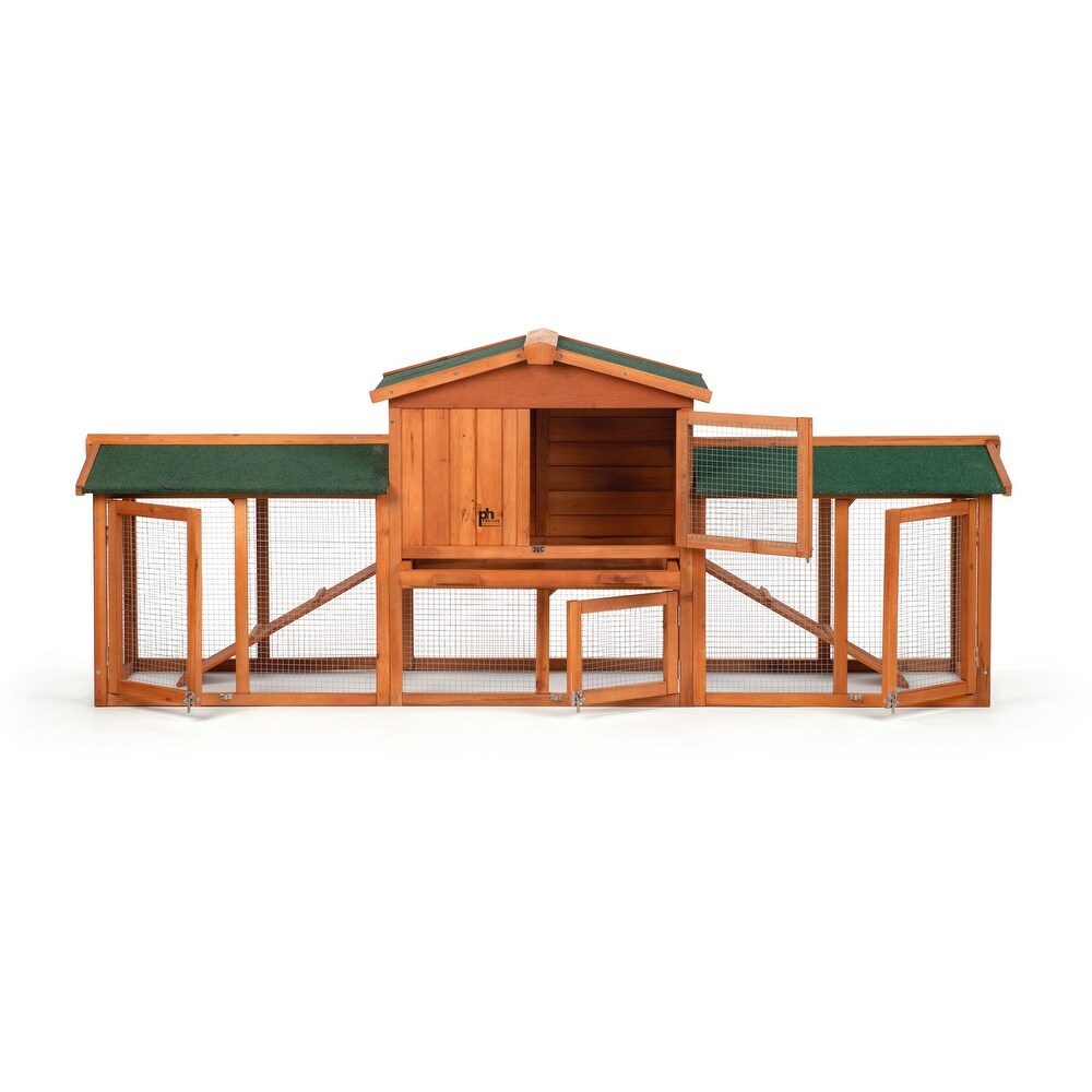 Prevue Pet Rabbit Hutch with Double Run 4600 Fir wood