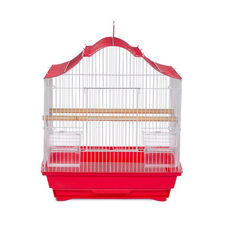 Prevue pet Soho Crown Top Roof Red White for Finch Canary Parakeet Cockatiel Lovebird