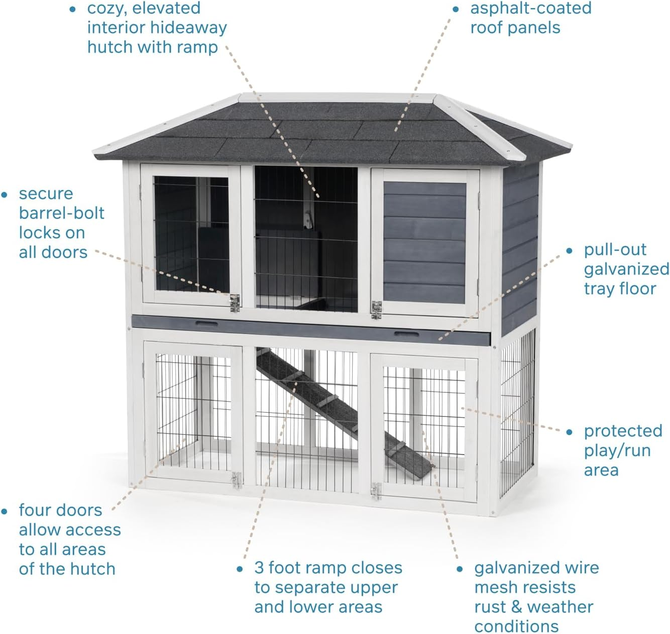 Prevue Pet Products 4601 Duplex Rabbit Hutch