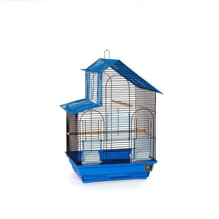House Style Bird Cage Parakeet Cockatiel Blue