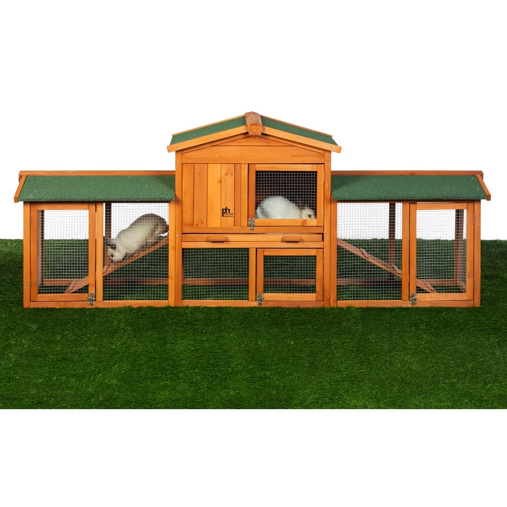 Prevue Pet Rabbit Hutch with Double Run 4600 Fir wood
