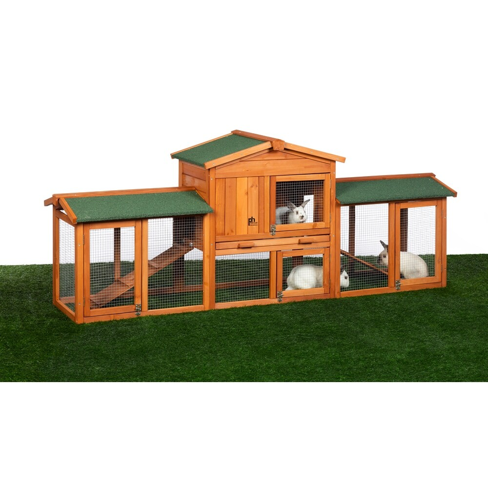 Prevue Pet Rabbit Hutch with Double Run 4600 Fir wood