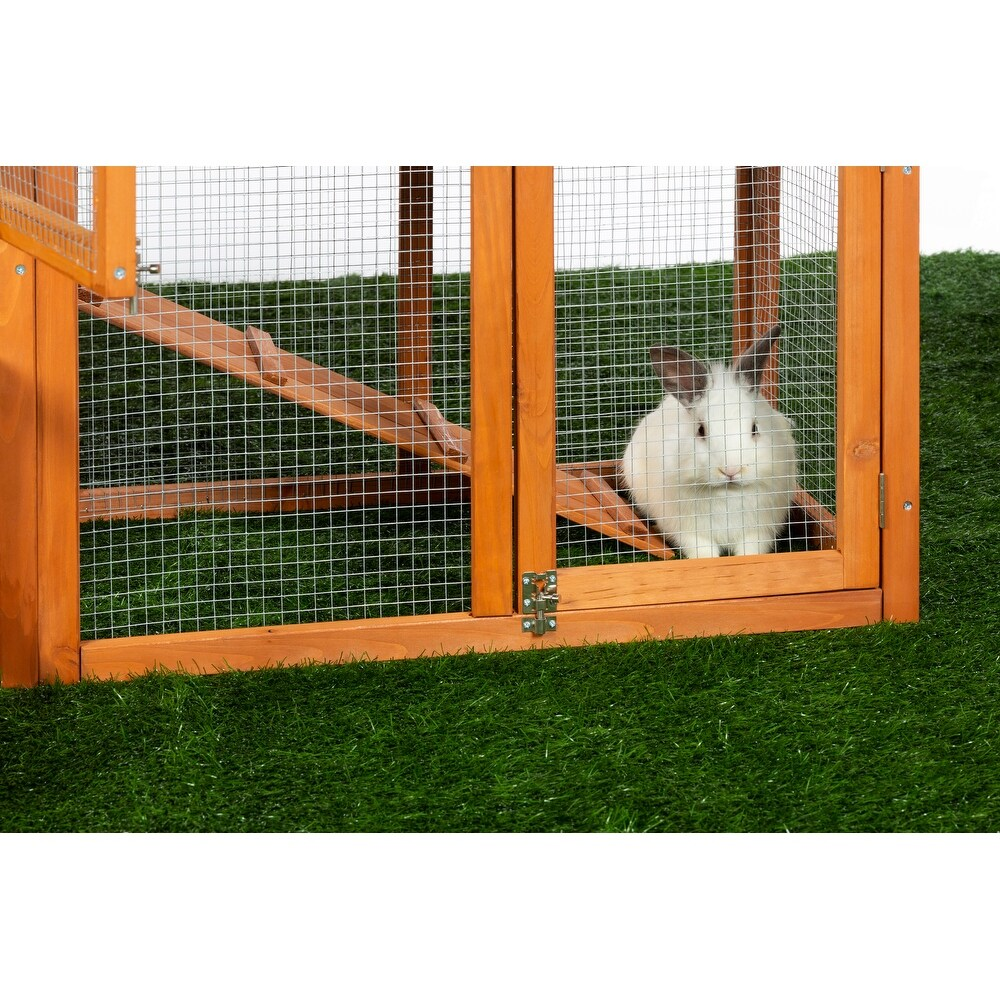 Prevue Pet Rabbit Hutch with Double Run 4600 Fir wood