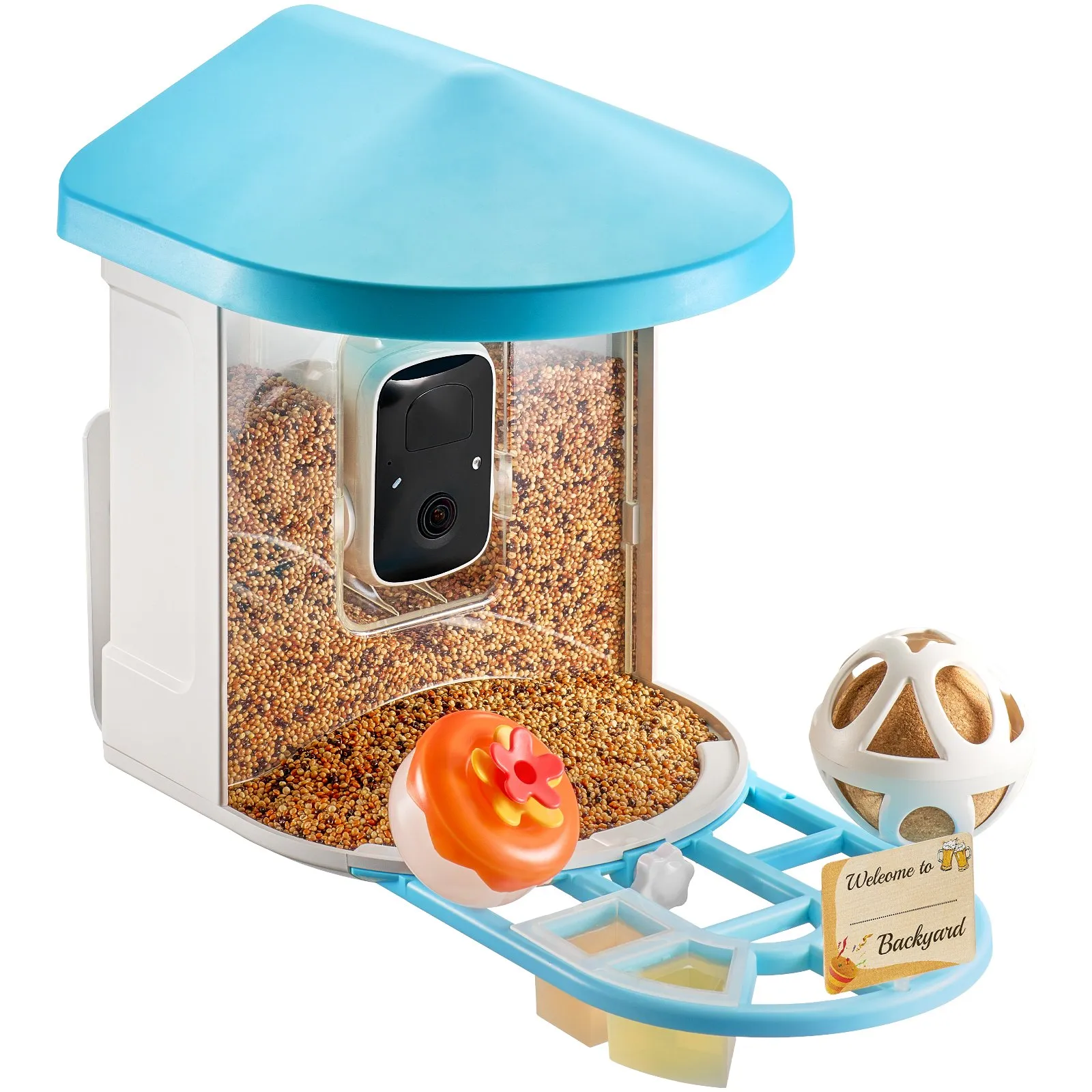 Smart Bird Feeder with Camera, 2K HD AI Identify 10,000+ Bird Species, Solar-Powered Bird Watching Camera with Auto Capture & Instant Notify, Wireless Outdoor Ideal Gift for Bird Lovers (Green)