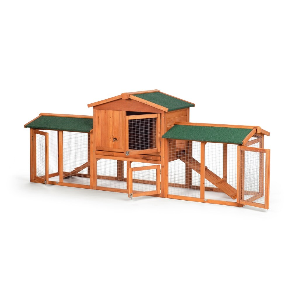 Prevue Pet Rabbit Hutch with Double Run 4600 Fir wood