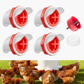 DIY Chicken Feeder, 4 Feed Ports, Rain Proof Poultry Feeder with Cover, No Waste, Automatic Gravity Feed Kit with Sturdy Steel Hole Saw, Rubber Sealing Ring, for Buckets, Barrels, Bins, Troughs