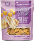 LP08302 LOVING PETS Bone Shaped Soft Jerky Treats Chicken and Cheese 6oz
