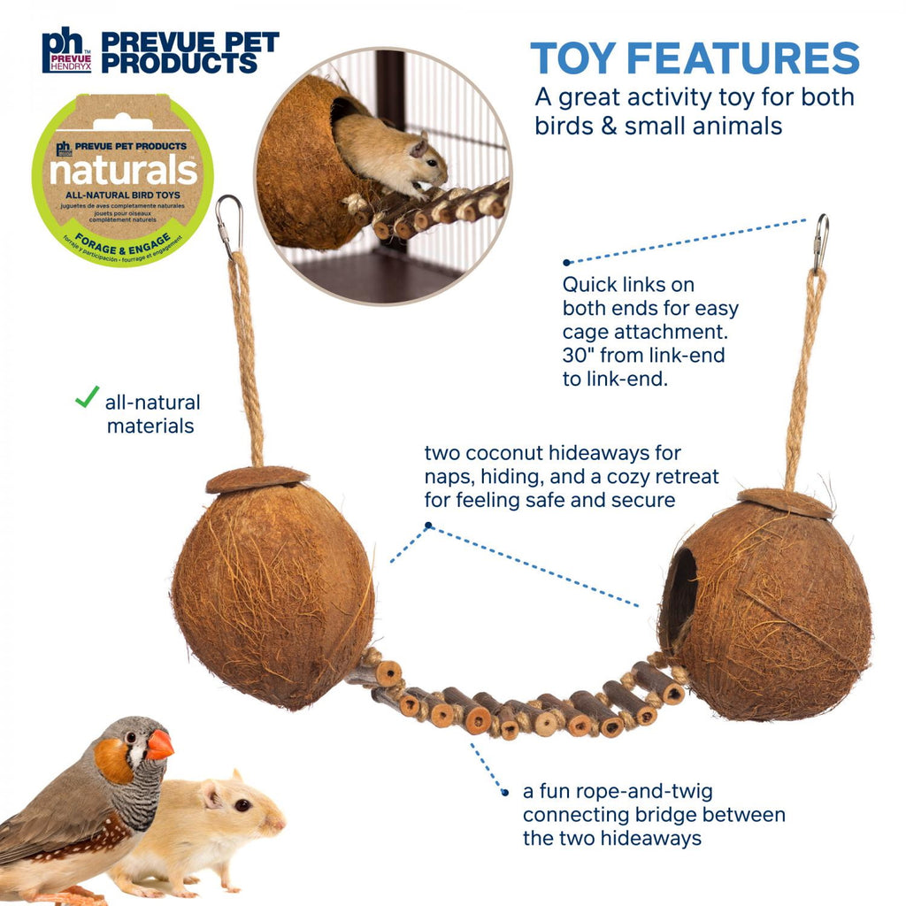 Prevue Pet Products Double Coconut with Ladder 62818