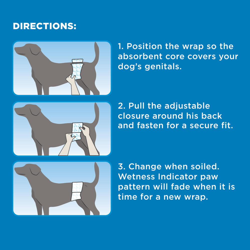 Four Paws Wee Wee Disposable Male Dog Wraps Small dog