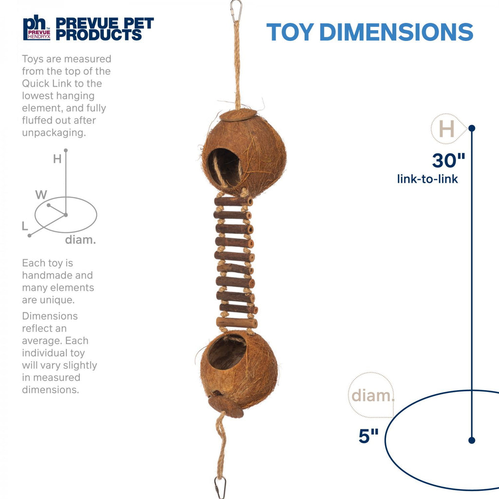 Prevue Pet Products Double Coconut with Ladder 62818